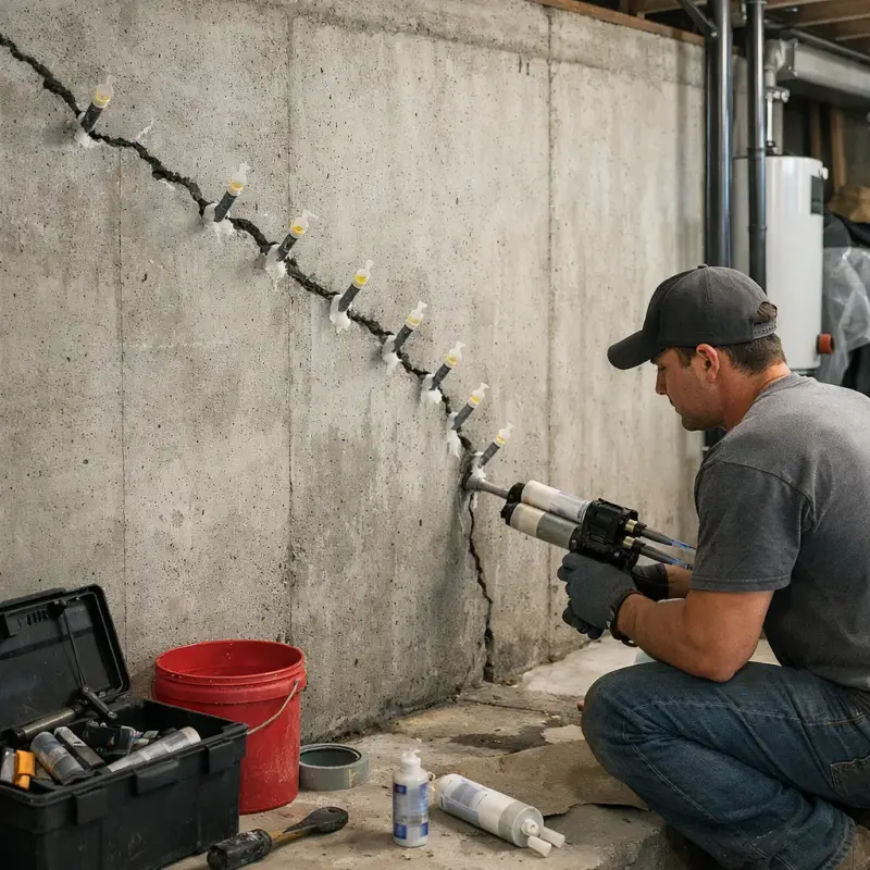 Basement Wall Crack Repair Franklin