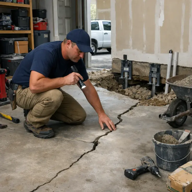 Foundation Settling Repair Franklin